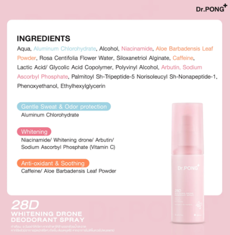 28D Whitening Drone Deodorant Spray 2