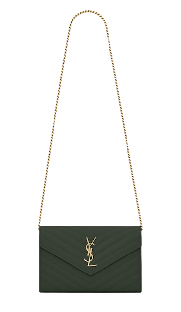 กระเป๋าแบรนด์เนม รุ่น Monogram Chain Wallet In Grain De Poudre Embossed Leather 5