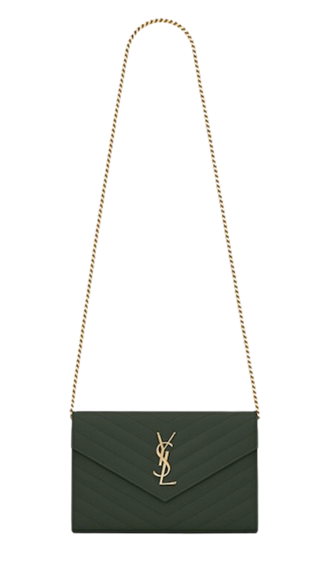กระเป๋าแบรนด์เนม รุ่น Monogram Chain Wallet In Grain De Poudre Embossed Leather 5