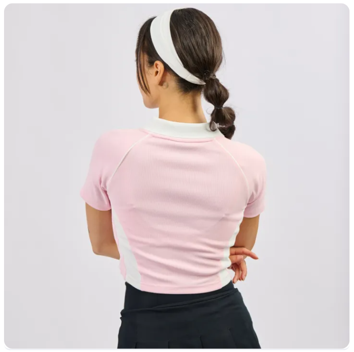 เสื้อโปโลแขนสั้น ผู้หญิง Women's GOLF & TENNIS Polo Cropped Shirt 2