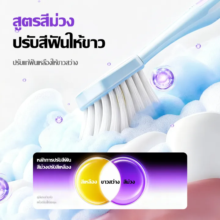 ยาสีฟัน สีม่วง อ๊อพติค ไวท์ เพอร์เพิล Optic White Purple 3