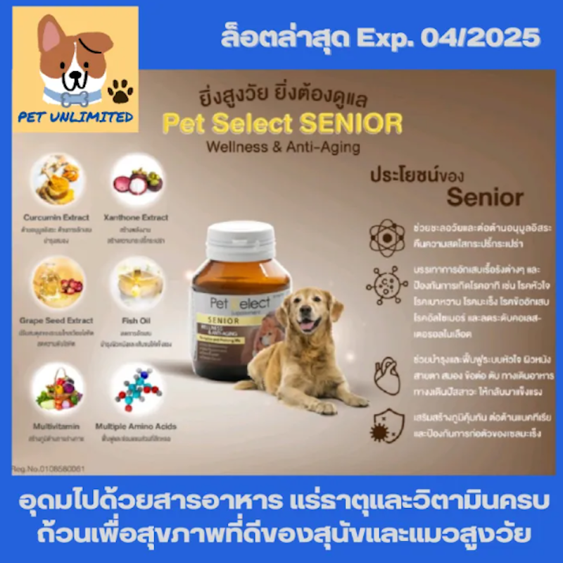 Senior อาหารเสริมสุนัข แมว สูงอายุ 3