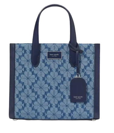 Spade Flower Jacquard Denim Manhattan Small Tote 1