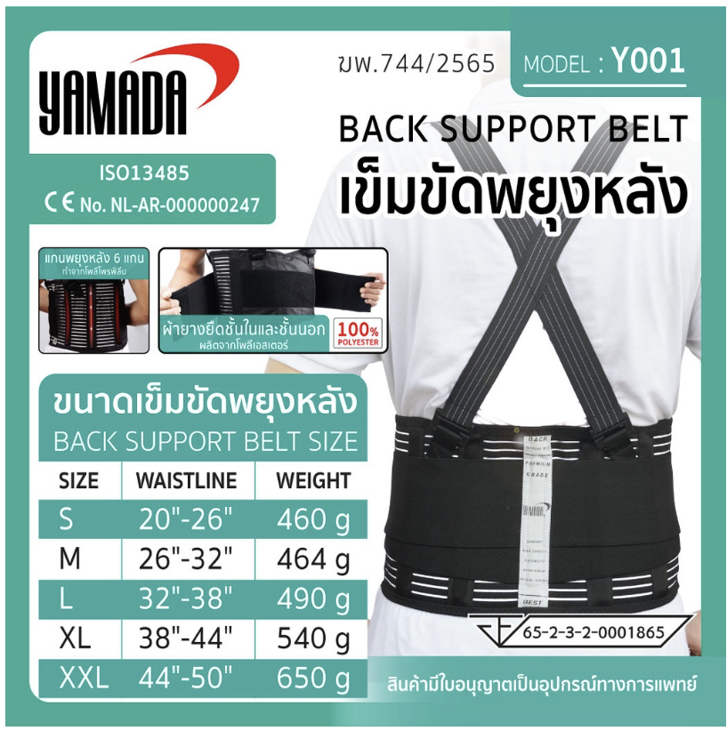 เข็มขัดพยุงหลัง Back Support Belt  5