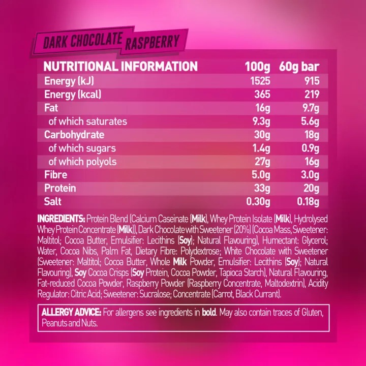 โปรตีนบาร์ Protein Bar รส Dark Choc Rasberry 3