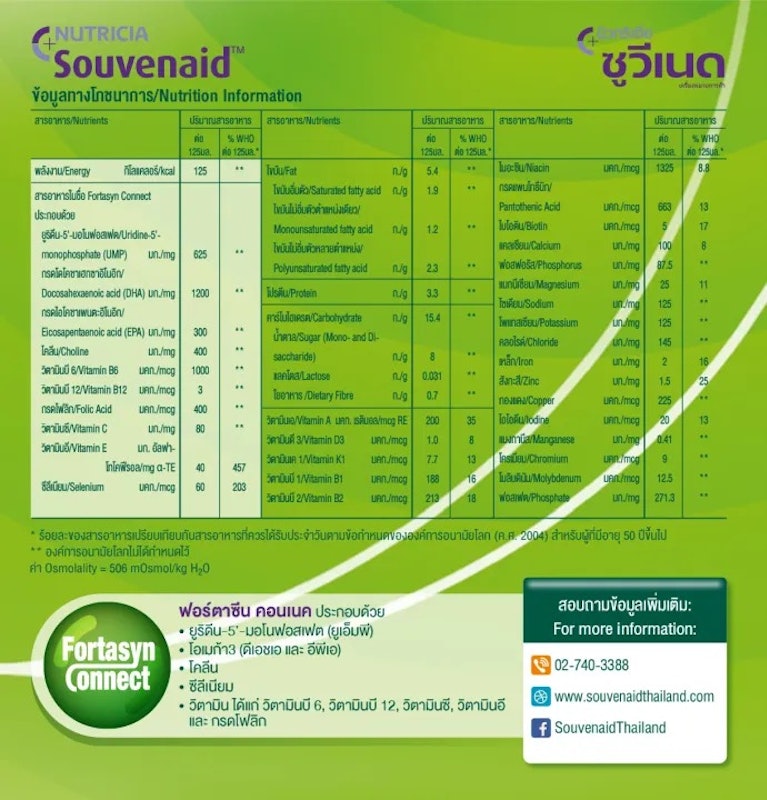 Souvenaid อาหารทางการแพทย์ 3