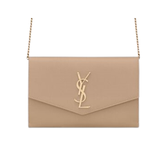 กระเป๋าสะพายข้างผู้หญิง รุ่น Uptown Chain Wallet In Grain De Poudre Embossed Leather