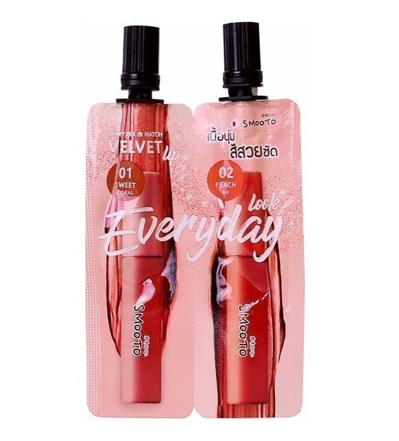 ลิปจิ้มจุ่ม Dewy Mix & Match Velvet Lip (No.1, 2) 1