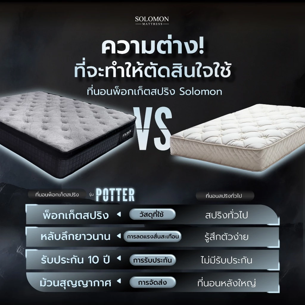 ที่นอนพ็อกเก็ตสปริง รุ่น POTTER 5