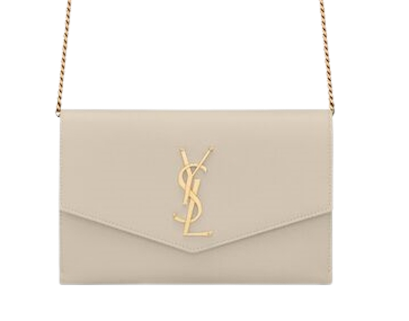 กระเป๋าสะพายข้างผู้หญิง รุ่น Uptown Chain Wallet In Grain De Poudre Embossed Leather 2