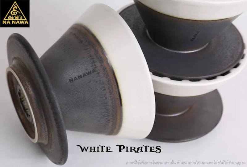 Ceramic Coffee Dripper - White Pirates 2