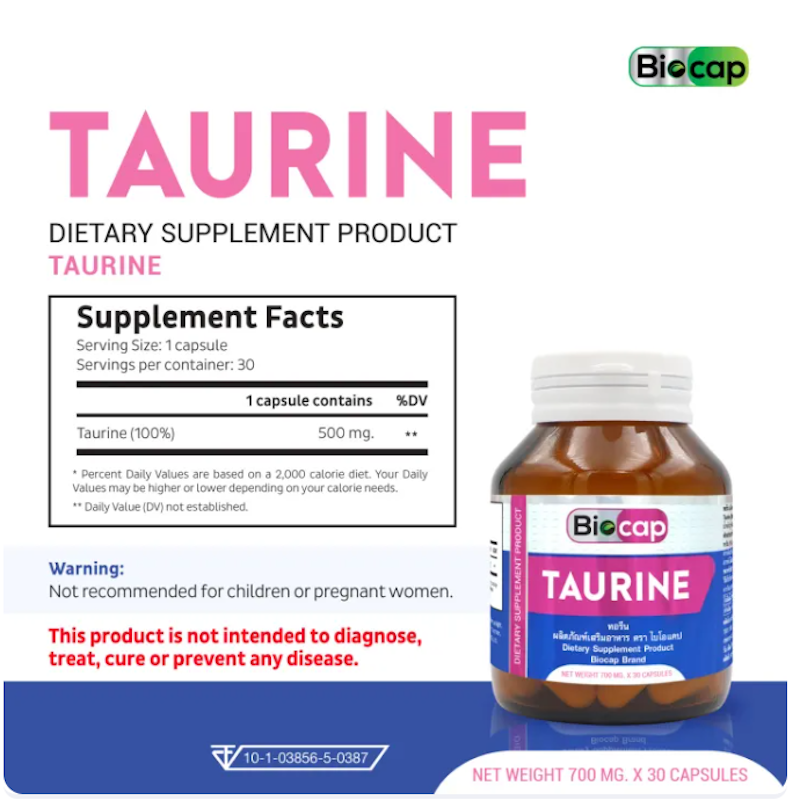 Taurine 500 mg. 3