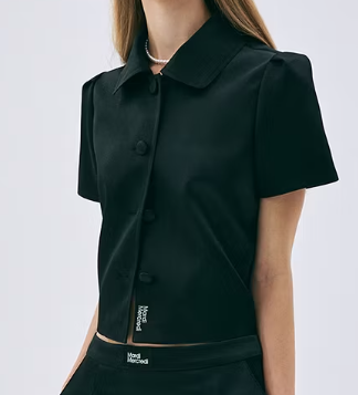 Satin Cropped Jacket Half Sleeve 2