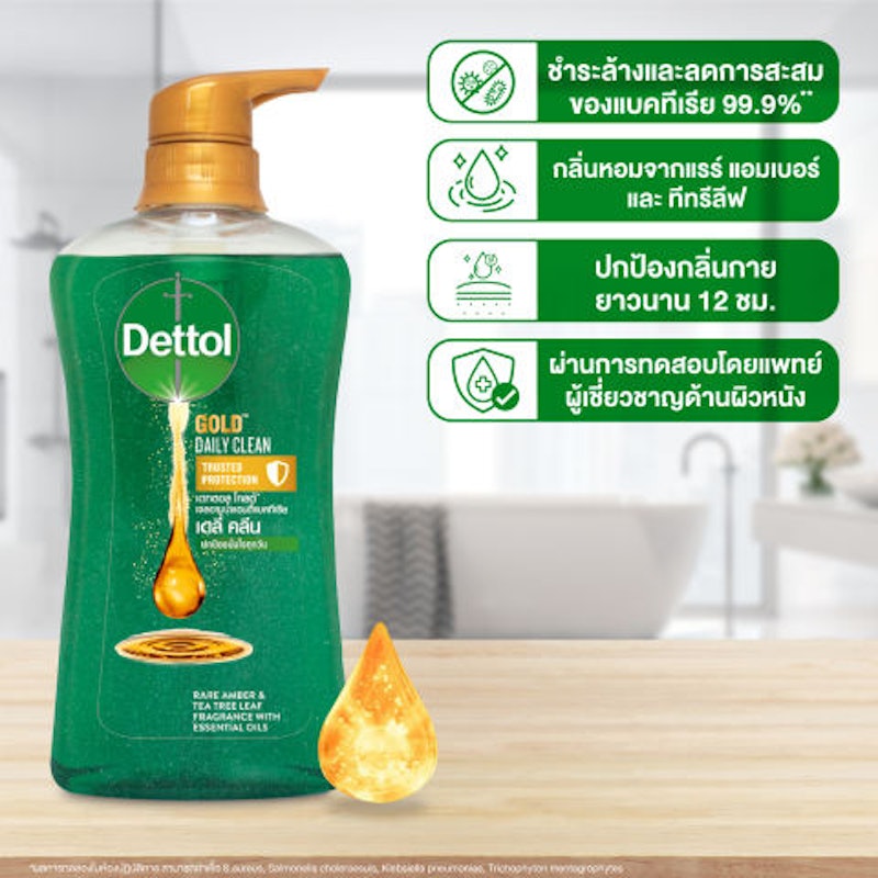 เจลอาบน้ำ Shower Gel Antibacterial Gold Daily Clean 2
