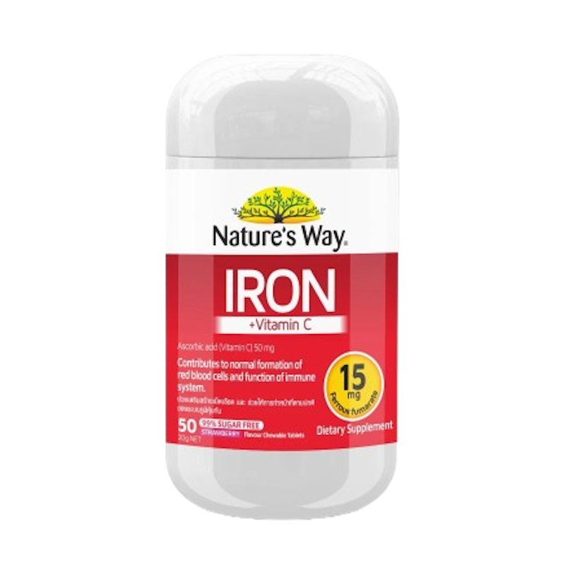 ไอรอน วิตามินซี Iron+ Vitamin C Chewable 1