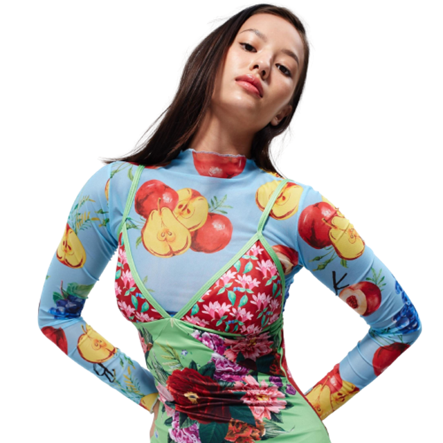  เสื้อซีทรู รุ่น CNY 07 - CNY Fruit Mesh Top 1