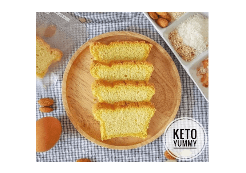 ขนมคีโต ขนมปังไข่นุ่มอัลมอนด์ 2
