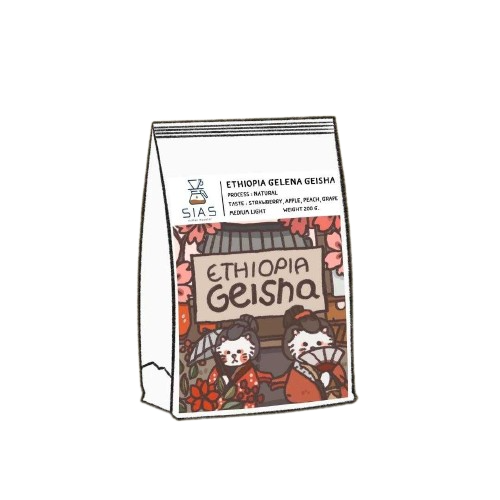 เมล็ดกาแฟคั่ว Ethiopia Gelena Geisha 1