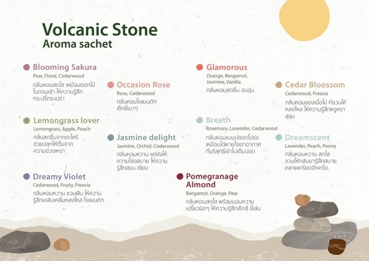  Volcanic Stone Aroma Sachet Occasion Rose 3