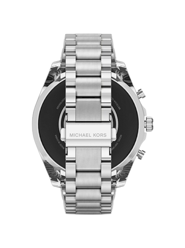 นาฬิกา Michael Kors สำหรับผู้ชาย รุ่น Gen 6 Bradshaw Silver-Tone Smartwatch 3