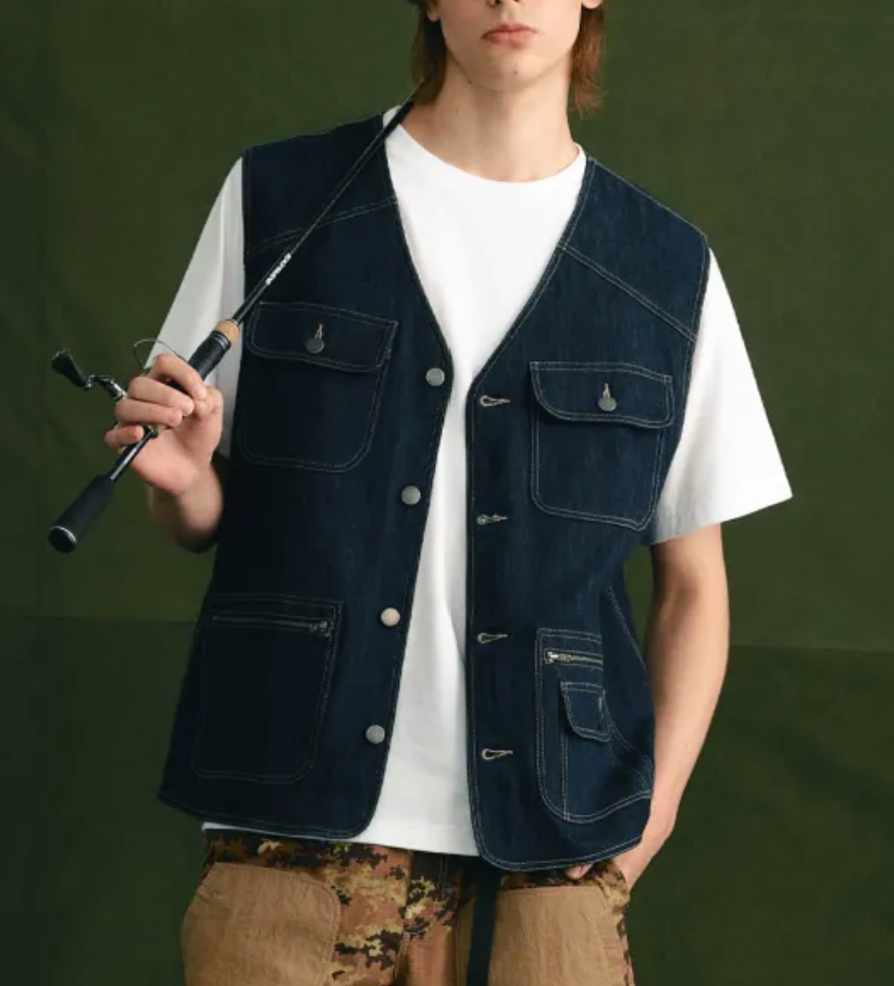 เสื้อกั๊กผ้าเดนิม Signature Camping Vest 3