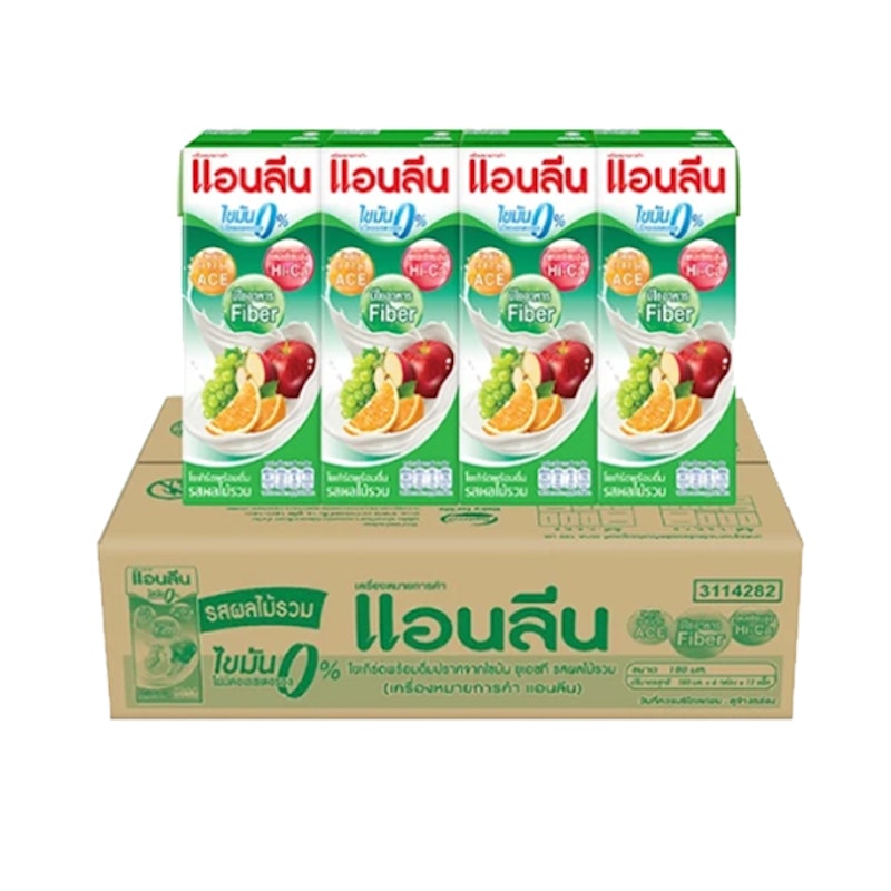 โบนซ์แอคทีฟ โยเกิร์ตพร้อมดื่ม ยูเอชที รสผลไม้รวม 3