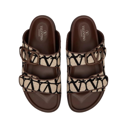 รองเท้าแตะแบรนด์เนม รุ่น Vlogo Toile Iconographe Sandal 3