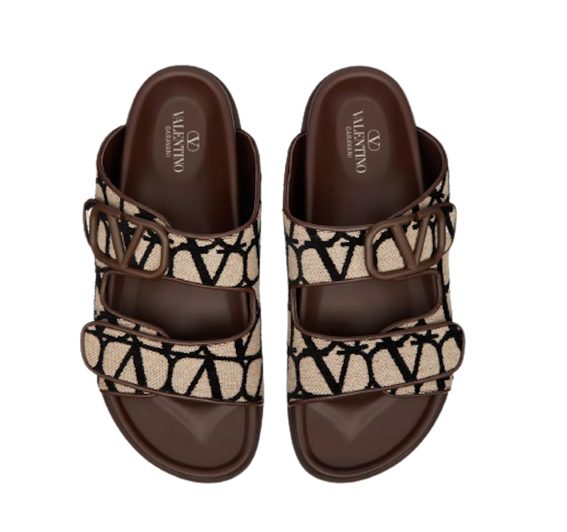 รองเท้าแตะแบรนด์เนม รุ่น Vlogo Toile Iconographe Sandal 3
