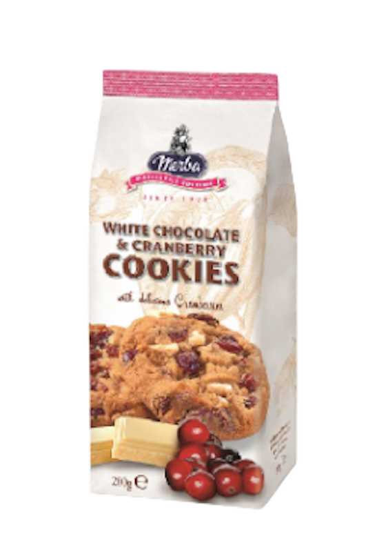 คุกกี้ไวท์ช็อกโกแลตและแครนเบอร์รี่ White Chocolate & Cranberry Cookies 1