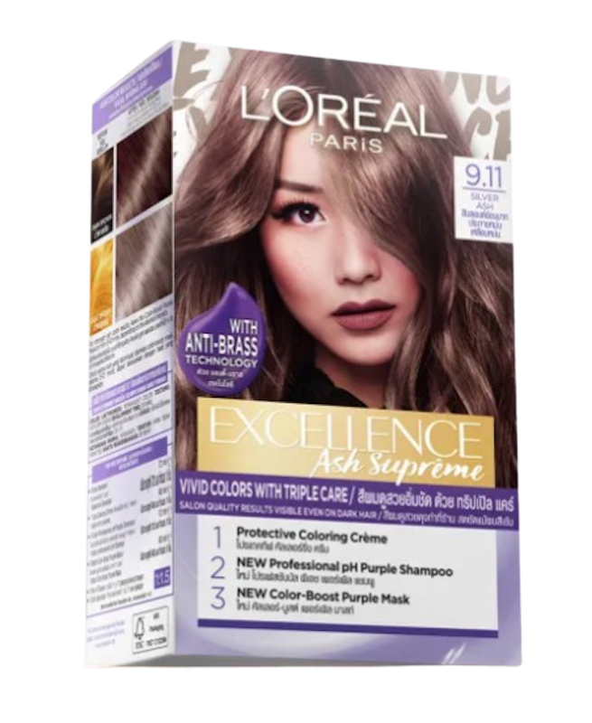 ครีมเปลี่ยนสีผม Excellence Ash Supream 9.11 Silver Ash 1