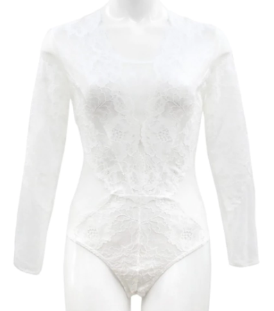 See-Through Lace Bodysuit  3