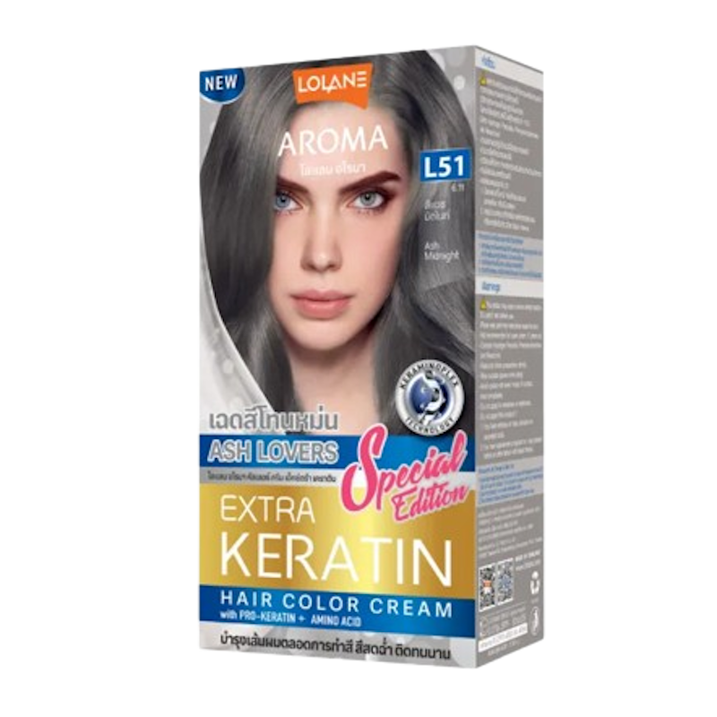 ยาย้อมผม อโรมา คัลเลอร์ครีม L51 แอช มิดไนท์ 1