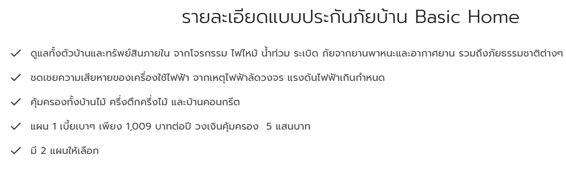 ประกันภัยบ้าน Basic Home 3
