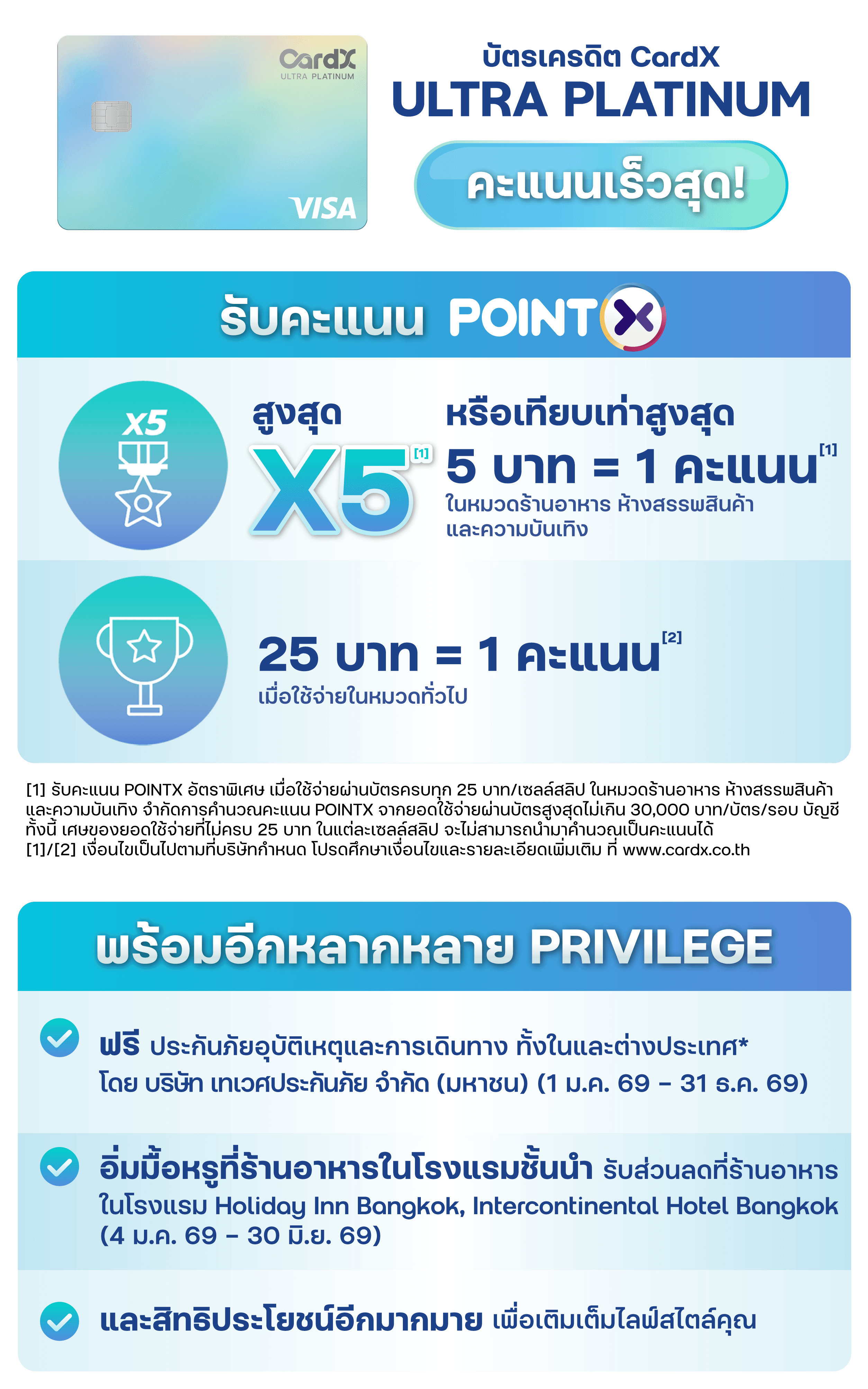 บัตรเครดิต Card X Ultra Platinum 3