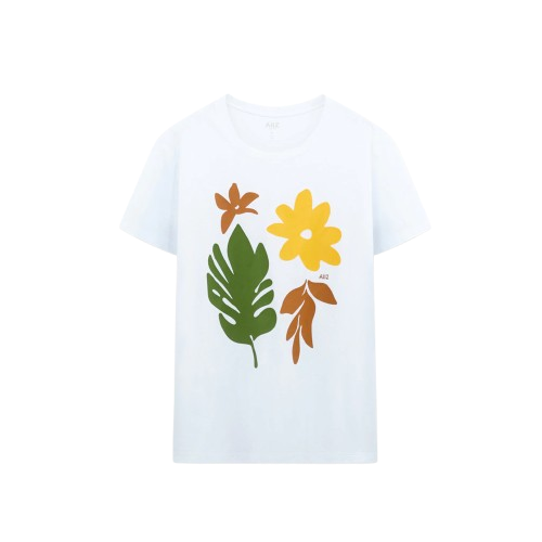 เสื้อยืดคอกลมผู้หญิง พิมพ์ลายกราฟิก 2