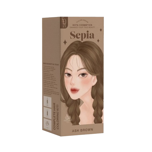 สีผม Ash Brown Cosmetics Color Cream Sepia 1