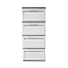 ตู้ลิ้นชัก Drawer MINI DIY Gray-White 4 Tiers