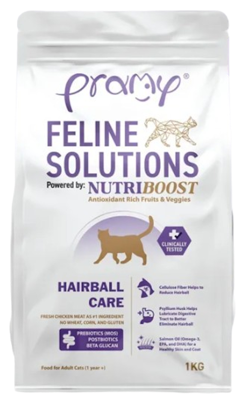 อาหารแมวสูตรเฉพาะทาง Feline Solutions Hairball Care 1