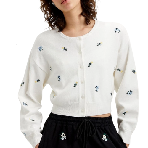 Floral Embroidery Cardigan 1