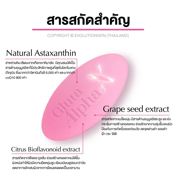 Gluta AlphaX กลูต้าวิตามินผิว 3