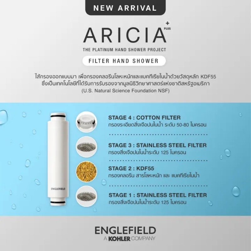 Aricia Plus Hand Shower Water Filter 3