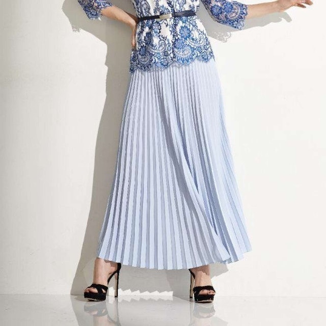 Business Long Pleated skirt กระโปรงยาวอัดพลีท กีลาโรช (GS1KBU) 3