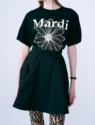 T-Shirt Flowermardi Black Cream 2