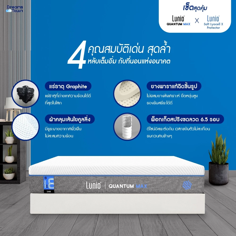Quantum Max พร้อมผ้ารองรุ่น Soft Lyocell X Protector 6
