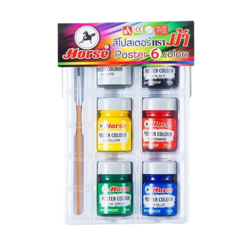 สีโปสเตอร์ชุด 6 สี 1