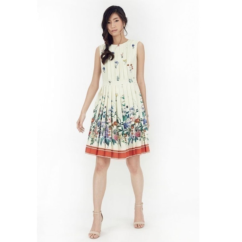เดรสลายดอกไม้ สีขาวออฟไวท์ Floral Print Dress รุ่น 4116 2
