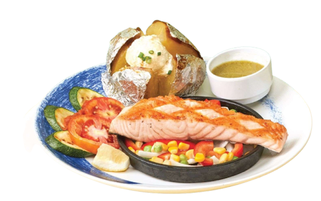 Sizzler เมนู สเต๊กปลาแซลมอน 1