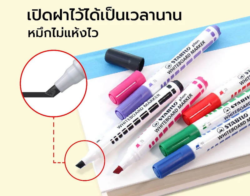 Plan 641 ปากกาไวท์บอร์ด หัวกลม 4