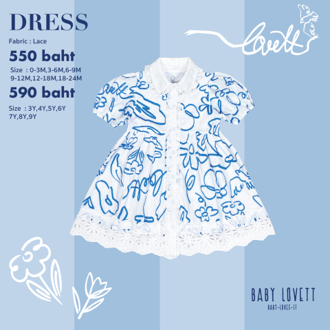 Blue Floral Dress 3