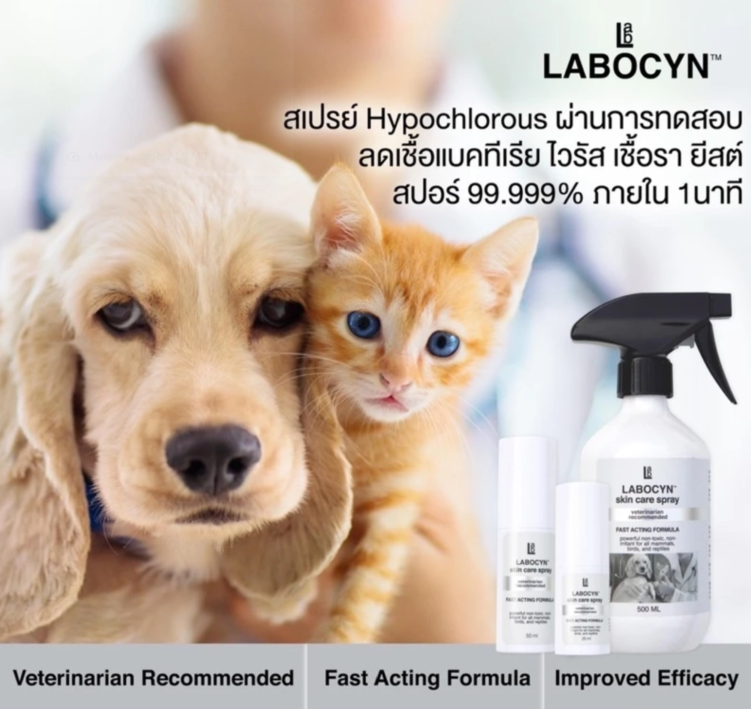 สเปรย์ดูแลผิวหนังสำหรับสัตว์เลี้ยง Skin Care Spray 3